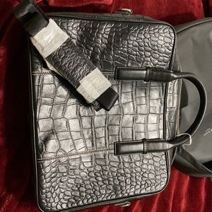 Ted Baker Croc leather Document Bag